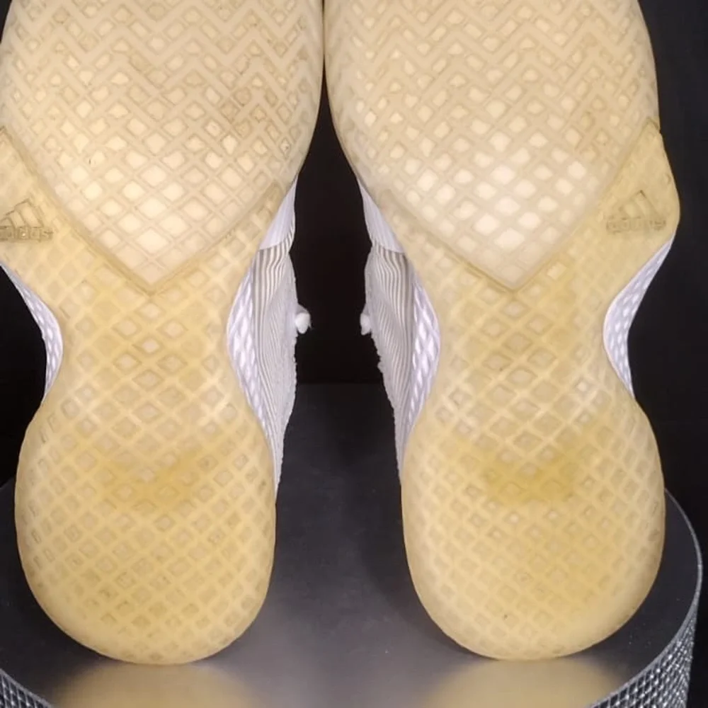 Adidas White Athletic Sneakers size 8 millones re owned good condition